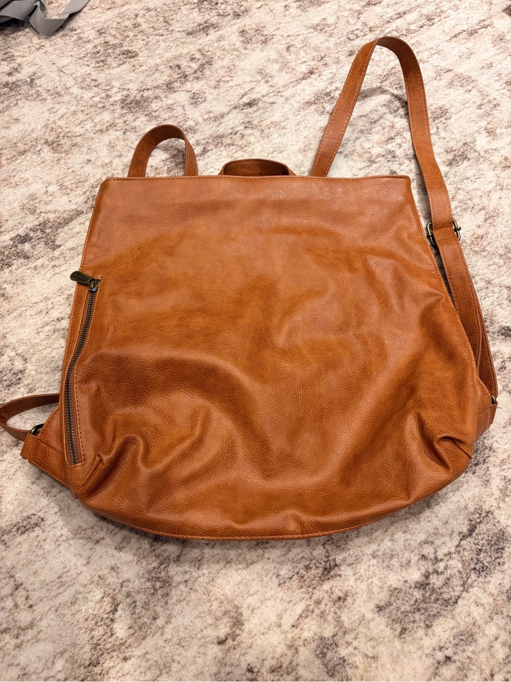 thirty-one Cognac Leather Backpack Tote